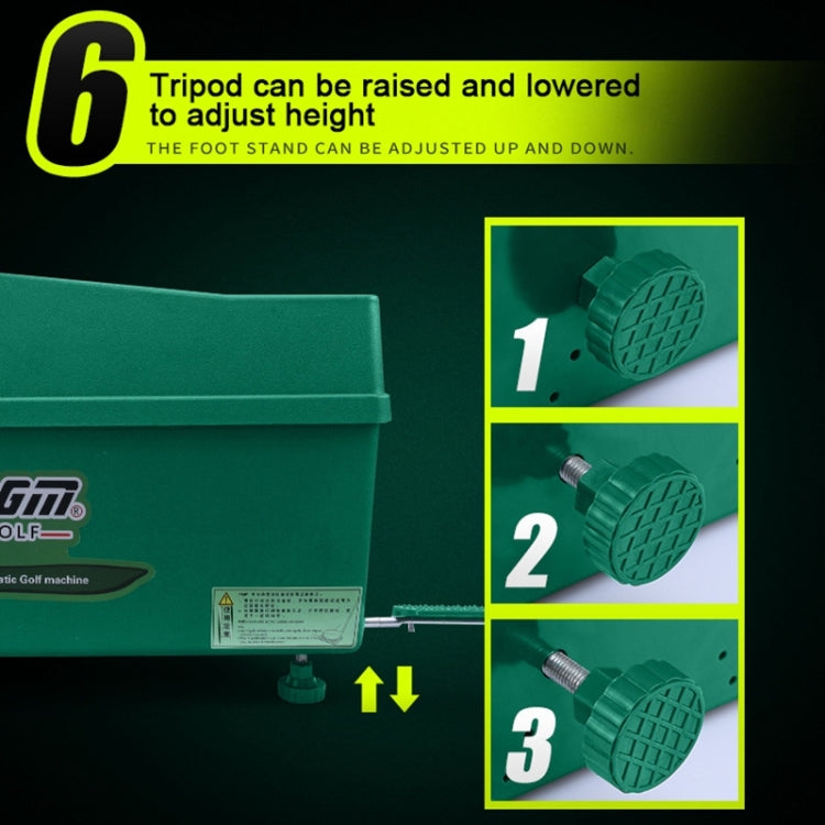 PGM Golf Ball Dispenser Automatic Tee Up Machine with Club Rack, Size: 62x32x32cm, 62x32x32cm Grey, 62x32x32cm Green