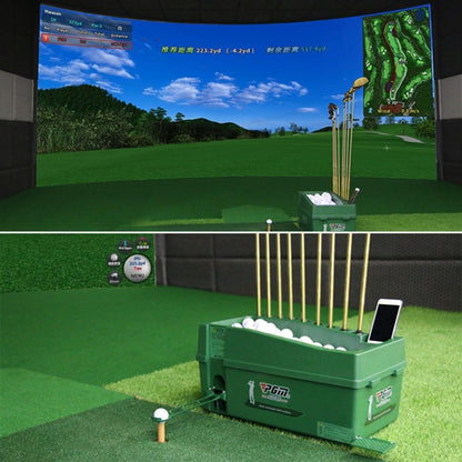 PGM Golf Ball Dispenser Automatic Tee Up Machine with Club Rack, Size: 62x32x32cm, 62x32x32cm Grey, 62x32x32cm Green