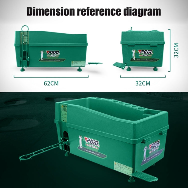 PGM Golf Ball Dispenser Automatic Tee Up Machine with Club Rack, Size: 62x32x32cm, 62x32x32cm Grey, 62x32x32cm Green