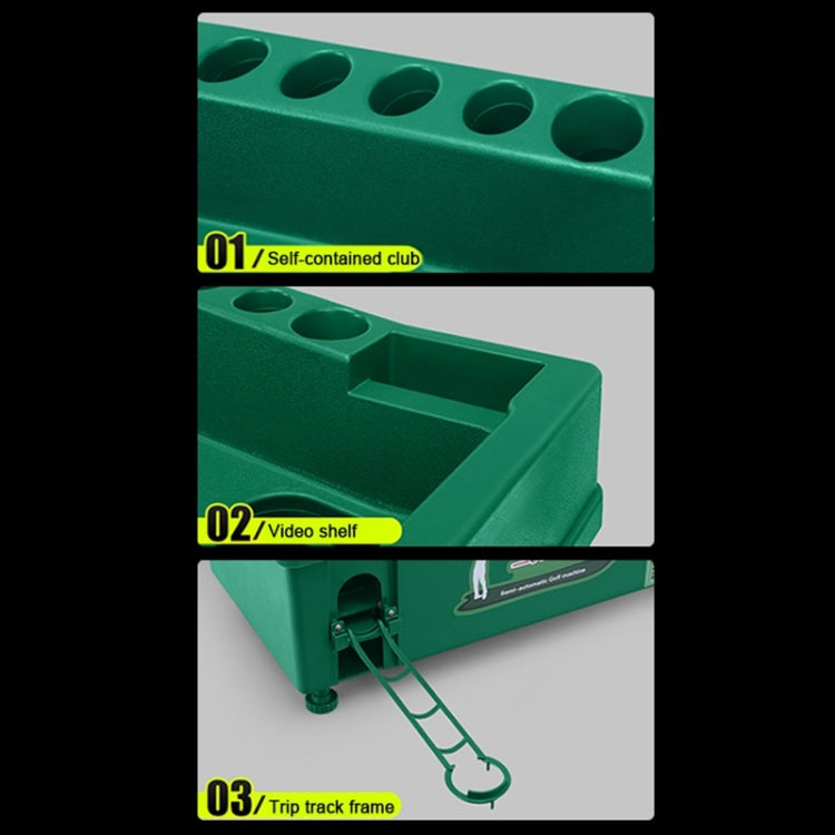 PGM Golf Ball Dispenser Automatic Tee Up Machine with Club Rack, Size: 62x32x32cm, 62x32x32cm Grey, 62x32x32cm Green