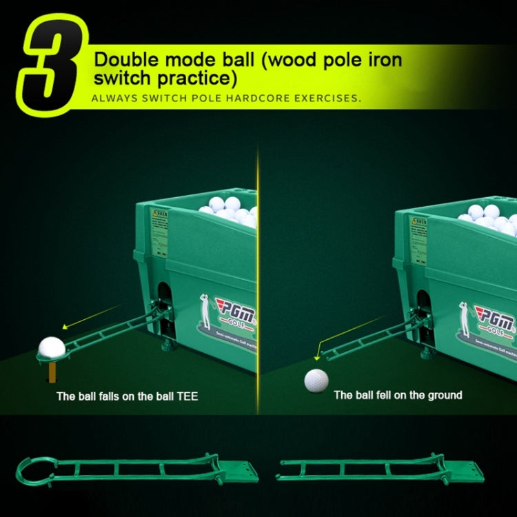 PGM Golf Ball Dispenser Automatic Tee Up Machine with Club Rack, Size: 62x32x32cm, 62x32x32cm Grey, 62x32x32cm Green
