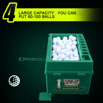 PGM Golf Ball Dispenser Automatic Tee Up Machine with Club Rack, Size: 62x32x32cm, 62x32x32cm Grey, 62x32x32cm Green