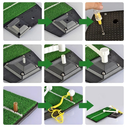 PGM Golf 66 Grass Putting Mat Push Rod Trainer, Size: 48x23cm, Black,66 Grass, White,66 Grass