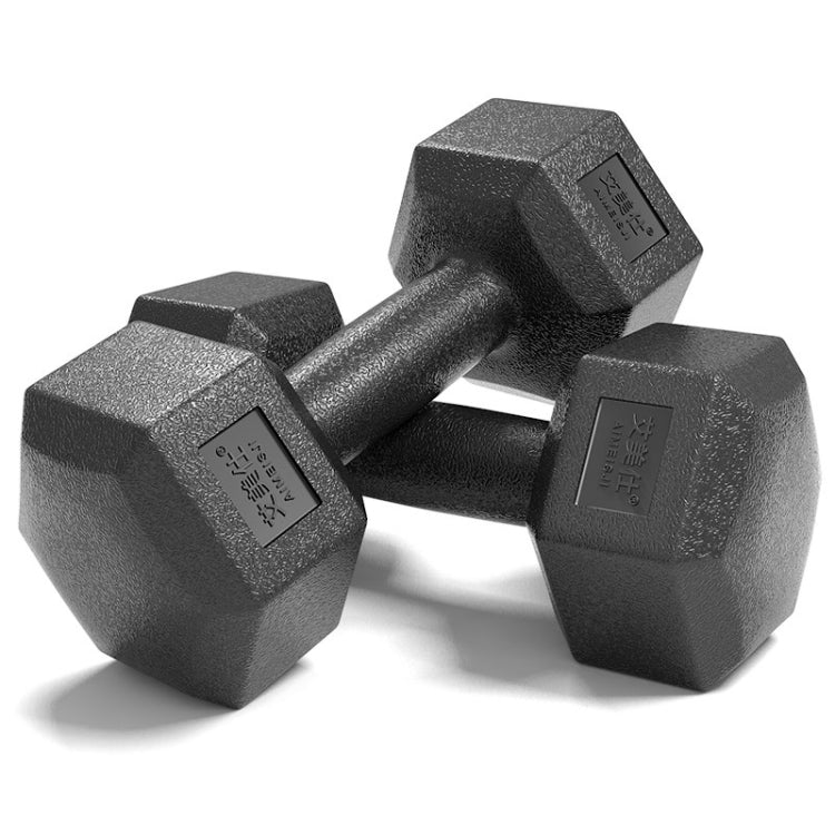 15KG A Pair Household Glue Fitness Hexagon Dumbbells, 15KG