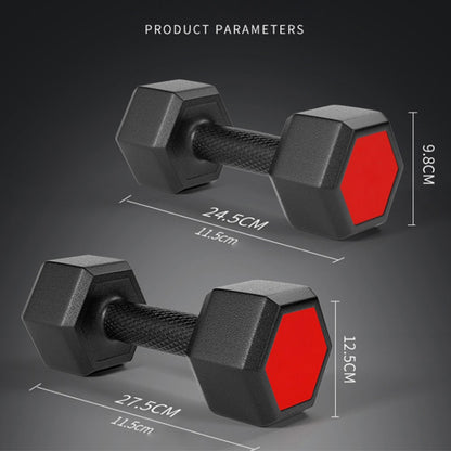 20KG A Pair Household Glue Fitness Hexagon Dumbbells, 20KG