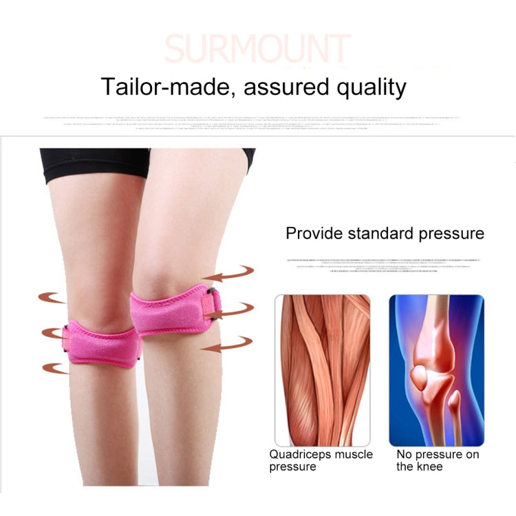 2 PCS SMD-0114 Outdoor Sport Knee Joint Protective Belt Anti-sprain Patellar Band, SMD-0114 Black, SMD-0114 Blue, SMD-0114 Rose Red