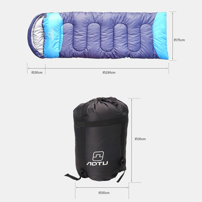 AOTU AT6101 1.8kg Outdoor Camping Stitchable Envelope Warm Sleeping Bag, 1.8kg
