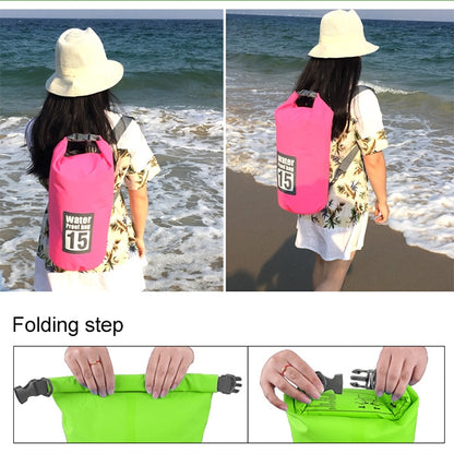 Outdoor Waterproof Dry Dual Shoulder Strap Bag Dry Sack, Capacity: 15L, 15L