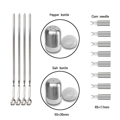 18 in 1 Outdoor Tableware Set Camping Barbecue Tableware Picnic Tool Set, 18 in 1