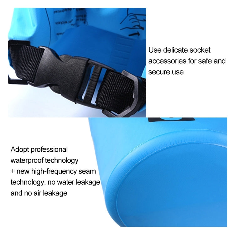Outdoor Waterproof Bag Dry Sack PVC Barrel Bag, Capacity: 2L, Capacity: 2L (Yellow), Capacity: 2L (Dark Blue), Capacity: 2L (Orange), Capacity: 2L (Green)