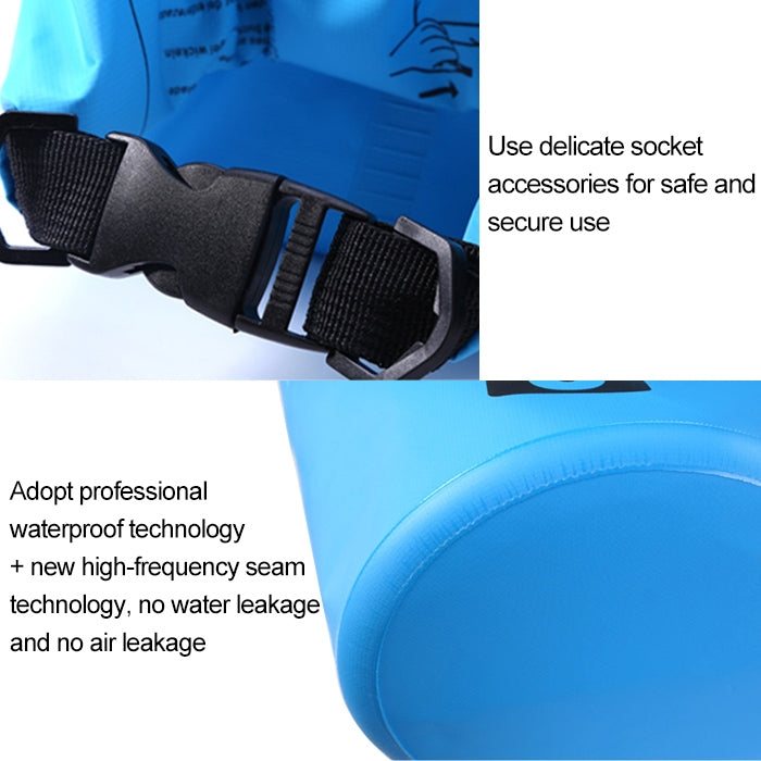 Outdoor Waterproof Single Shoulder Bag Dry Sack PVC Barrel Bag, Capacity: 3L, Capacity: 3L (Orange), Capacity: 3L (Pink), Capacity: 3L (Green), Capacity: 3L (Sky Blue), Capacity: 3L (Yellow), Capacity: 3L (Black), Capacity: 3L (Dark Blue)