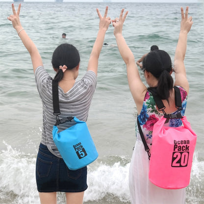 Outdoor Waterproof Single Shoulder Bag Dry Sack PVC Barrel Bag, Capacity: 10L, Capacity: 10L (Pink), Capacity: 10L (Green), Capacity: 10L (Sky Blue), Capacity: 10L (Yellow), Capacity: 10L (Black), Capacity: 10L (Dark Blue), Capacity: 10L (Orange)