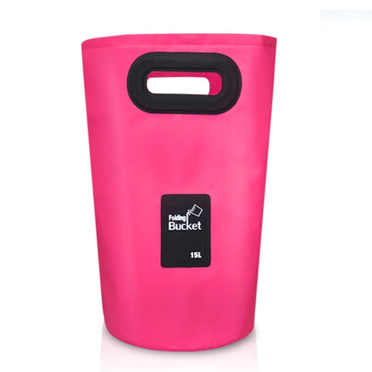 Outdoor Portable Folding Sink PVC Collapsible Bucket, Capacity: 15L, 15L Black, 15L Dark Blue, 15L Orange, 15L Green, 15L Rose Red, 15L Sky Blue, 15L Yellow