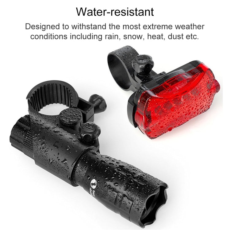 5W Mountain Bike Headlight Charging Zoom Glare Waterproof Flashlight Set (Set Two), Set Two