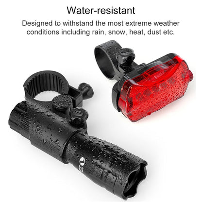 5W Mountain Bike Headlight Charging Zoom Glare Waterproof Flashlight Set (Set Two), Set Two