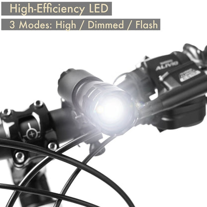 5W Mountain Bike Headlight Charging Zoom Glare Waterproof Flashlight Set Car Headlight + Taillight (Set Five), Set Five