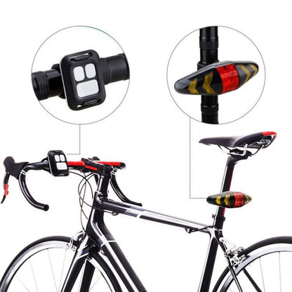 Bicycle Tail Light Intelligent Wireless Remote Control Turn Signal Warning Light, USB Rechargeable