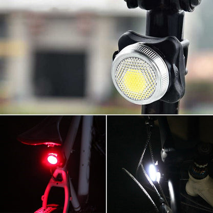 COB Lamp Bead 160LM USB Charging Four-speed Waterproof Bicycle Headlight / Taillight,  Red + White Light Dimming 650MA, Red + White Light Dimming