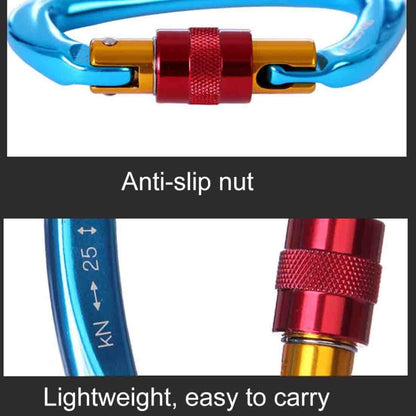 XINDA XD-Q9628 Professional Climbing D-shaped Master Lock Carabiner Safety Buckle Outdoor Climbing Equipment Supplies, XD-Q9628 (Black), XD-Q9628 (Orange), XD-Q9628 (Blue)