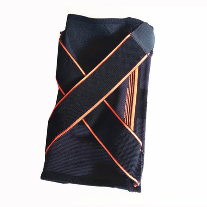 Sports High Elastic Shockproof Non-slip Silicone Knee Support Guards with Pressure Strip Size: L, L