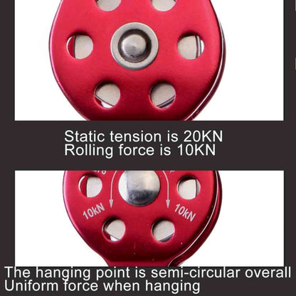 Single Fixed Pulley Mountaineering Rope Climbing Rappelling Survival Equipment