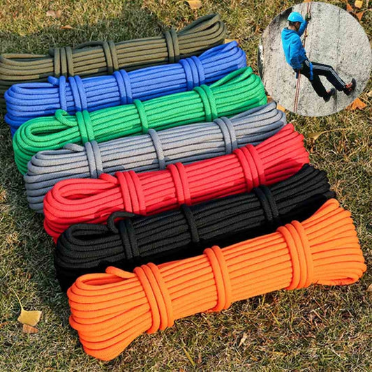 Outdoor Rock Climbing Hiking Accessories High Strength Auxiliary Cord Safety Rope, Diameter: 9.5mm, Length:15m, Random Color, Diameter: 9.5mm, Length: 15m