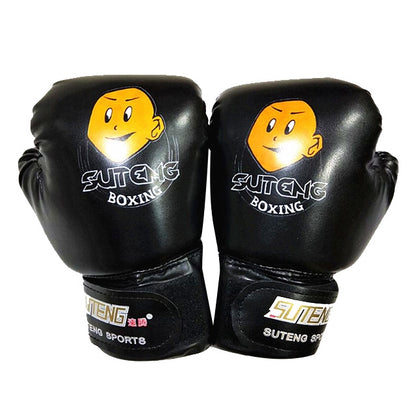 SUTENG Cartoon PU Leather Fitness Boxing Gloves for Children, Cartoon Dark Blue, Cartoon Blue, Cartoon Red, Cartoon White, Cartoon White + Baby Blue, Cartoon Black