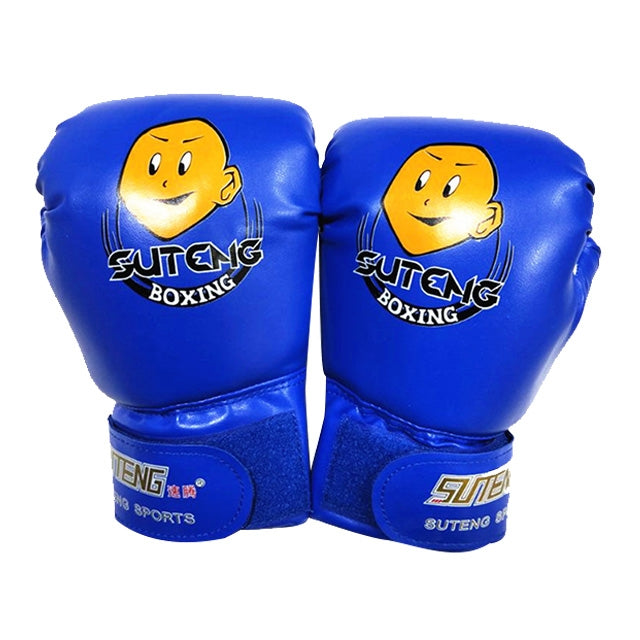 SUTENG Cartoon PU Leather Fitness Boxing Gloves for Children, Cartoon Dark Blue, Cartoon Blue, Cartoon Red, Cartoon White, Cartoon White + Baby Blue, Cartoon Black