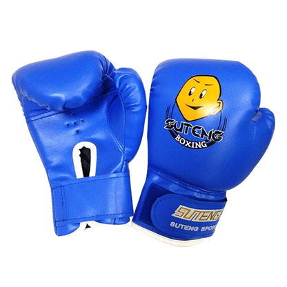 SUTENG Cartoon PU Leather Fitness Boxing Gloves for Children, Cartoon Dark Blue, Cartoon Blue, Cartoon Red, Cartoon White, Cartoon White + Baby Blue, Cartoon Black