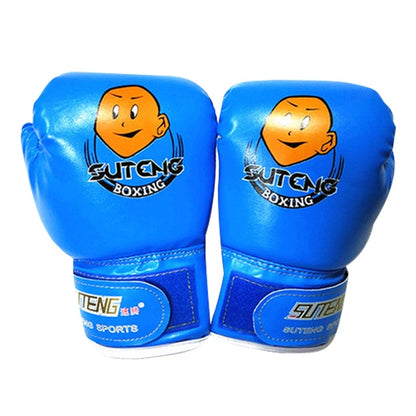 SUTENG Cartoon PU Leather Fitness Boxing Gloves for Children, Cartoon Dark Blue, Cartoon Blue, Cartoon Red, Cartoon White, Cartoon White + Baby Blue, Cartoon Black