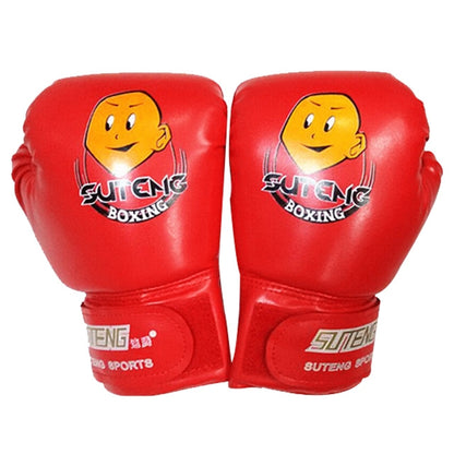 SUTENG Cartoon PU Leather Fitness Boxing Gloves for Children, Cartoon Dark Blue, Cartoon Blue, Cartoon Red, Cartoon White, Cartoon White + Baby Blue, Cartoon Black