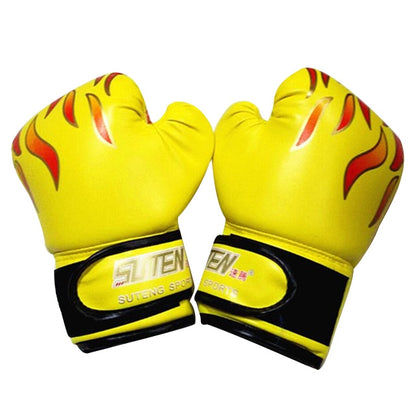 SUTENG Flame Pattern PU Leather Fitness Boxing Gloves for Adults, Flame Pink, Flame Yellow, Flame Green