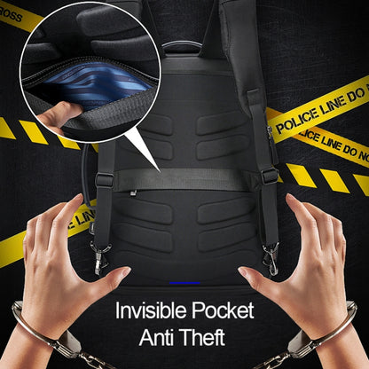 Bopai 751-006881 Business Anti-theft Waterproof Large Capacity Double Shoulder Bag,with USB Charging Port, Size: 30x14x44cm, 751-006881