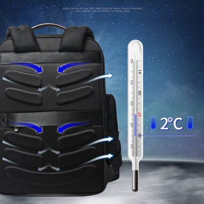 Bopai 751-007291 Business Anti-theft Waterproof Large Capacity Double Shoulder Bag,with USB Charging Port, Size: 34x19x43.5cm, 751-007291