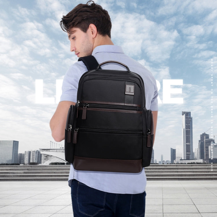 Bopai 751-007291 Business Anti-theft Waterproof Large Capacity Double Shoulder Bag,with USB Charging Port, Size: 34x19x43.5cm, 751-007291