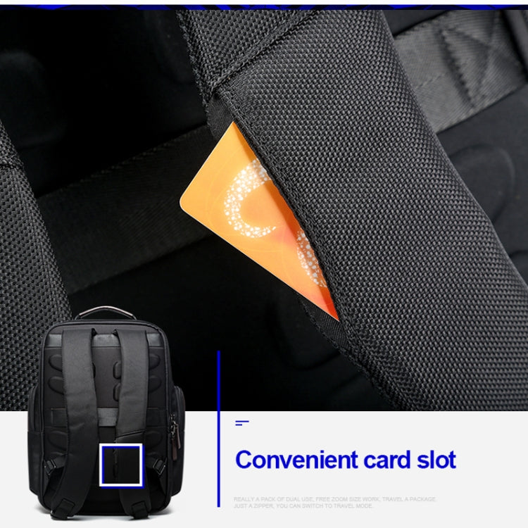 Bopai 751-007291 Business Anti-theft Waterproof Large Capacity Double Shoulder Bag,with USB Charging Port, Size: 34x19x43.5cm, 751-007291
