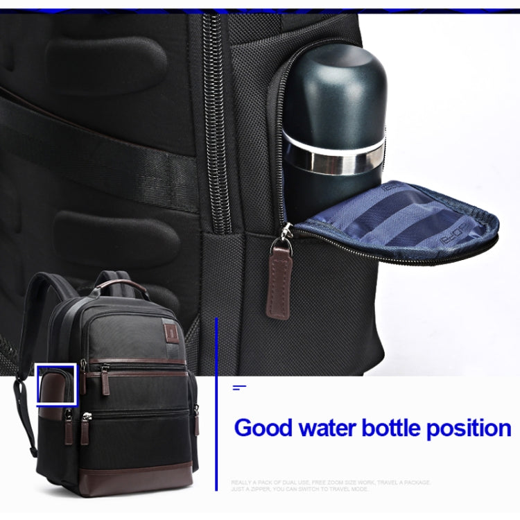 Bopai 751-007291 Business Anti-theft Waterproof Large Capacity Double Shoulder Bag,with USB Charging Port, Size: 34x19x43.5cm, 751-007291