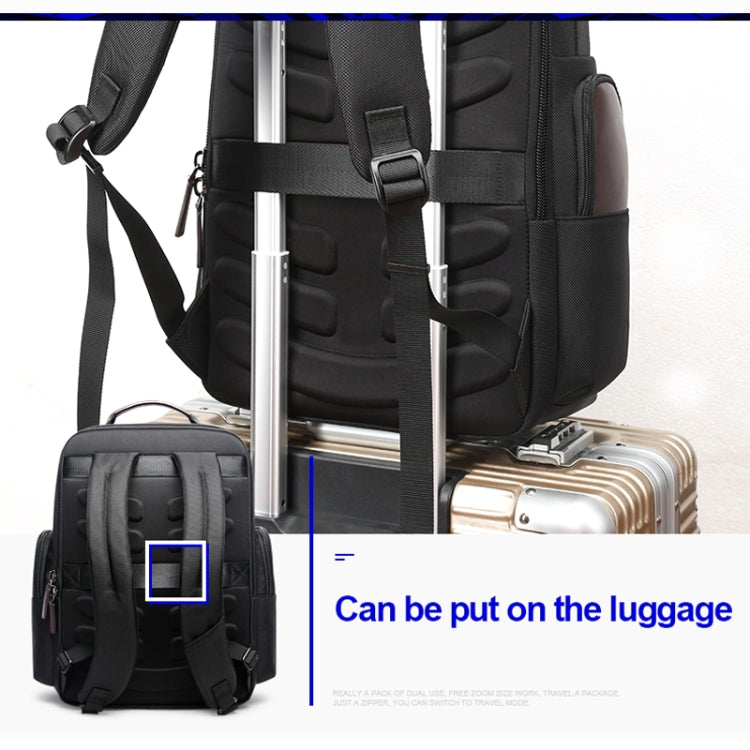 Bopai 751-007291 Business Anti-theft Waterproof Large Capacity Double Shoulder Bag,with USB Charging Port, Size: 34x19x43.5cm, 751-007291