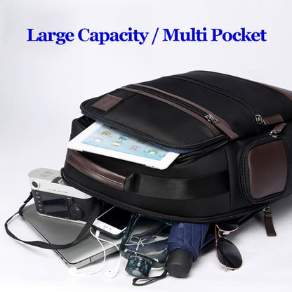 Bopai 751-007291 Business Anti-theft Waterproof Large Capacity Double Shoulder Bag,with USB Charging Port, Size: 34x19x43.5cm, 751-007291