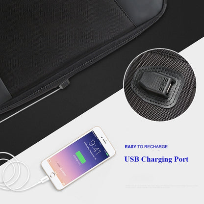 Bopai 851-009911 Business Anti-theft Waterproof Large Capacity Double Shoulder Bag,with USB Charging Port, Size: 30.5x13x45cm, 851-009911