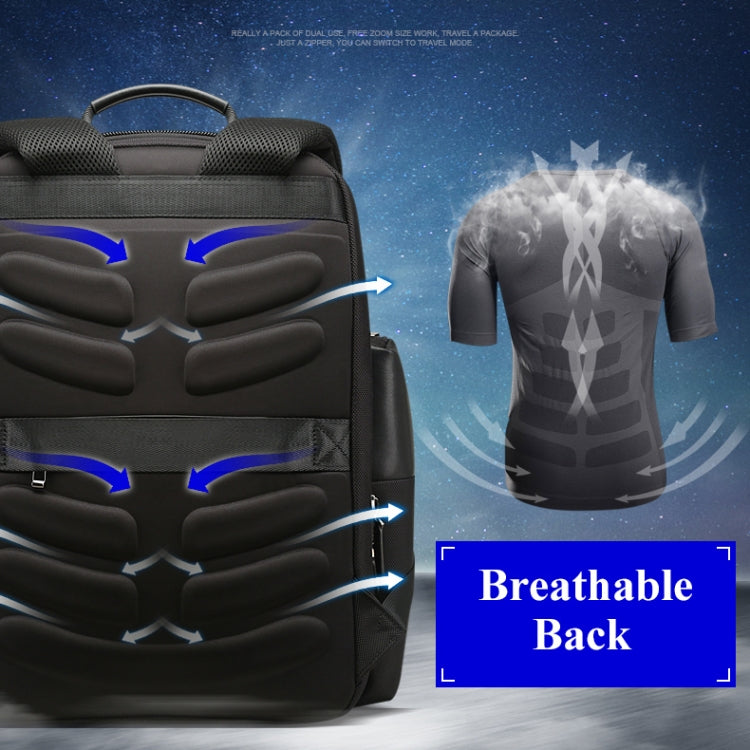 Bopai 851-014211 Business Anti-theft Waterproof Three-layer Large Capacity Double Shoulder Bag,with USB Charging Port, Size: 35.5x24x45cm, 851-014211