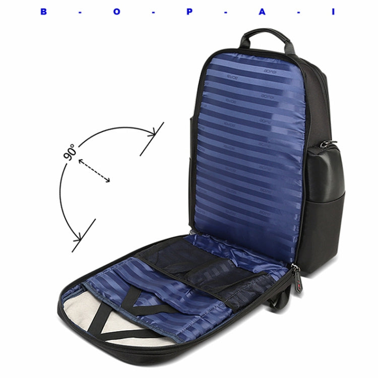 Bopai 851-014211 Business Anti-theft Waterproof Three-layer Large Capacity Double Shoulder Bag,with USB Charging Port, Size: 35.5x24x45cm, 851-014211