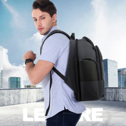 Bopai 851-014518 Business Waterproof Three-layer Large Capacity Double Shoulder Bag,with USB Charging Port, Size: 37x21x47.5cm, 851-014518