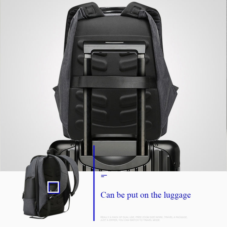Bopai 851-014518 Business Waterproof Three-layer Large Capacity Double Shoulder Bag,with USB Charging Port, Size: 37x21x47.5cm, 851-014518