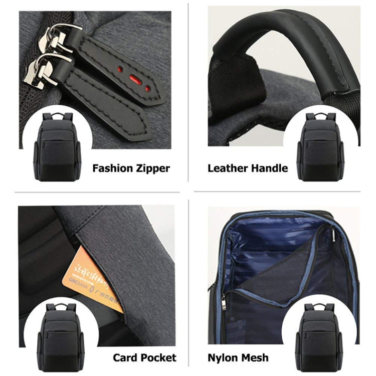 Bopai 851-014518 Business Waterproof Three-layer Large Capacity Double Shoulder Bag,with USB Charging Port, Size: 37x21x47.5cm, 851-014518