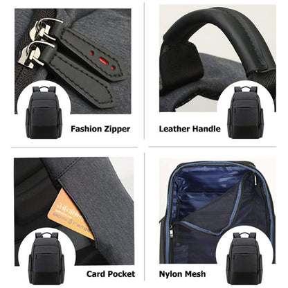 Bopai 851-014518 Business Waterproof Three-layer Large Capacity Double Shoulder Bag,with USB Charging Port, Size: 37x21x47.5cm, 851-014518