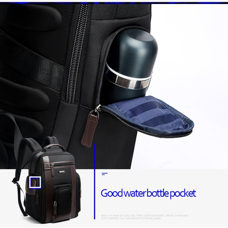Bopai 851-008821 Outdoor Breathable Waterproof Anti-theft Large Capacity Double Shoulder Bag,with USB Charging Port, Size: 36x17x41.5cm, 851-008821