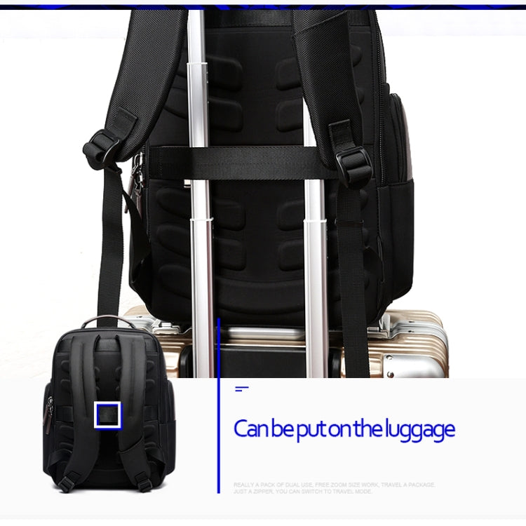Bopai 851-008821 Outdoor Breathable Waterproof Anti-theft Large Capacity Double Shoulder Bag,with USB Charging Port, Size: 36x17x41.5cm, 851-008821