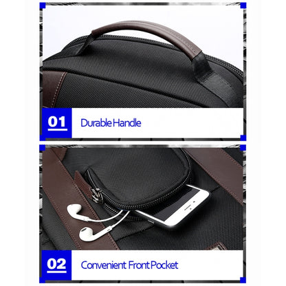 Bopai 851-008821 Outdoor Breathable Waterproof Anti-theft Large Capacity Double Shoulder Bag,with USB Charging Port, Size: 36x17x41.5cm, 851-008821