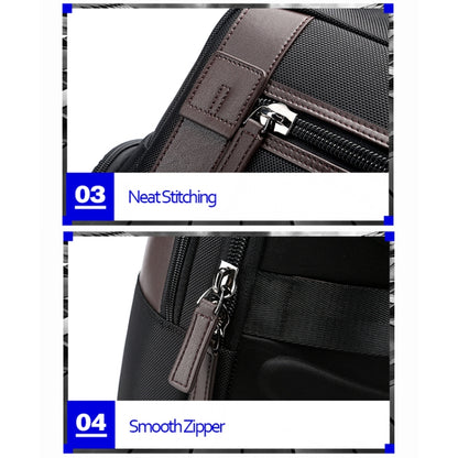 Bopai 851-008821 Outdoor Breathable Waterproof Anti-theft Large Capacity Double Shoulder Bag,with USB Charging Port, Size: 36x17x41.5cm, 851-008821